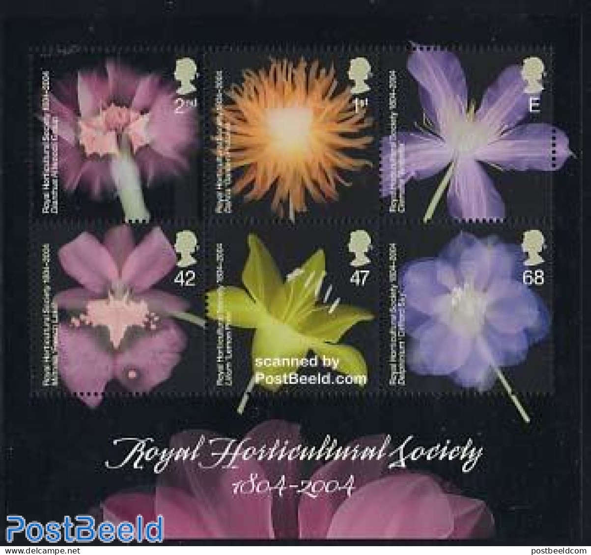 Great Britain 2004 Horticultural Soc. S/s, Mint NH, Nature - Flowers & Plants - Unused Stamps