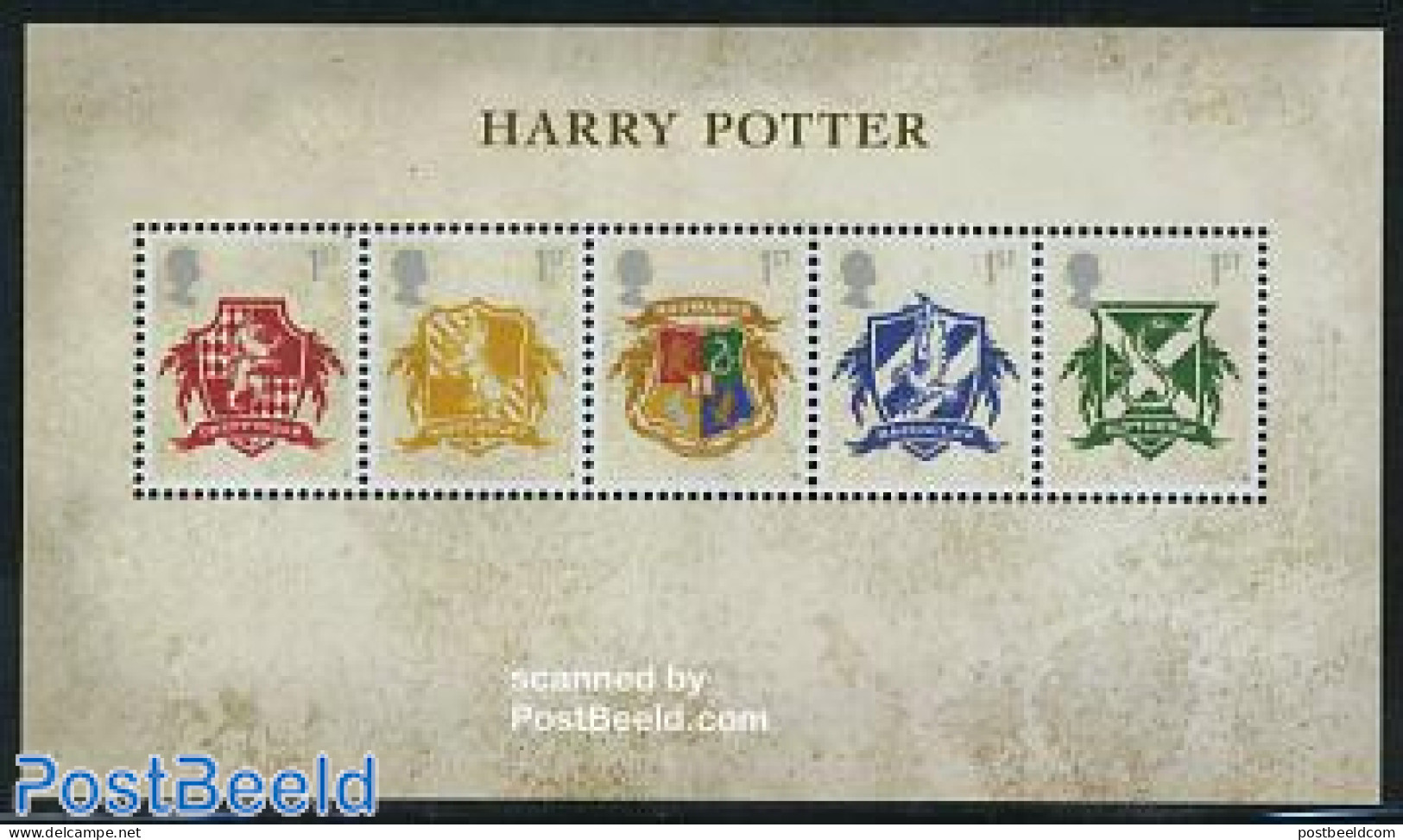 Great Britain 2007 Harry Potter S/s, Mint NH, History - Coat Of Arms - Art - Children's Books Illustrations - Harry Po.. - Unused Stamps