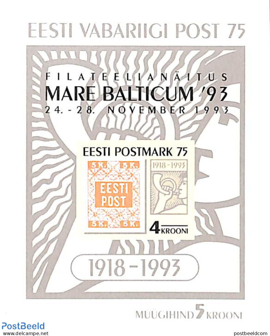 Estonia 1993 Mare Balticum S/s, Mint NH, Stamps On Stamps - Timbres Sur Timbres