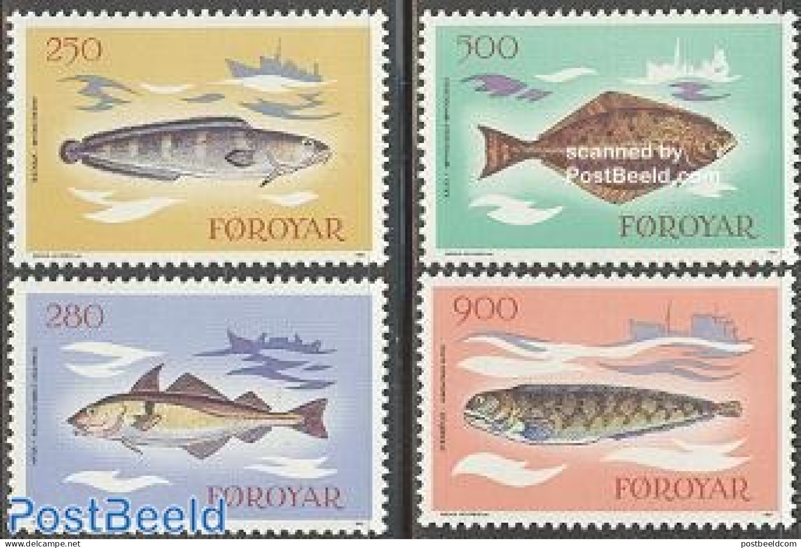 Faroe Islands 1983 Fish 4v, Mint NH, Nature - Transport - Fish - Ships And Boats - Poissons