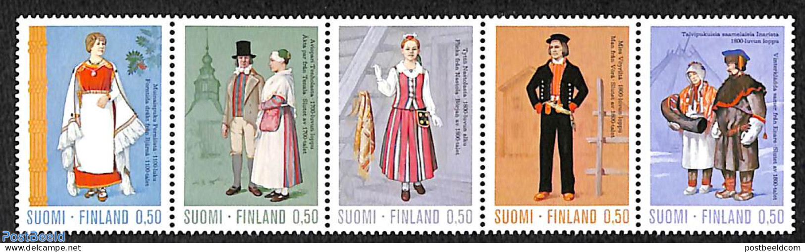 Finland 1972 Costumes 5v [::::], Mint NH, Various - Costumes - Unused Stamps
