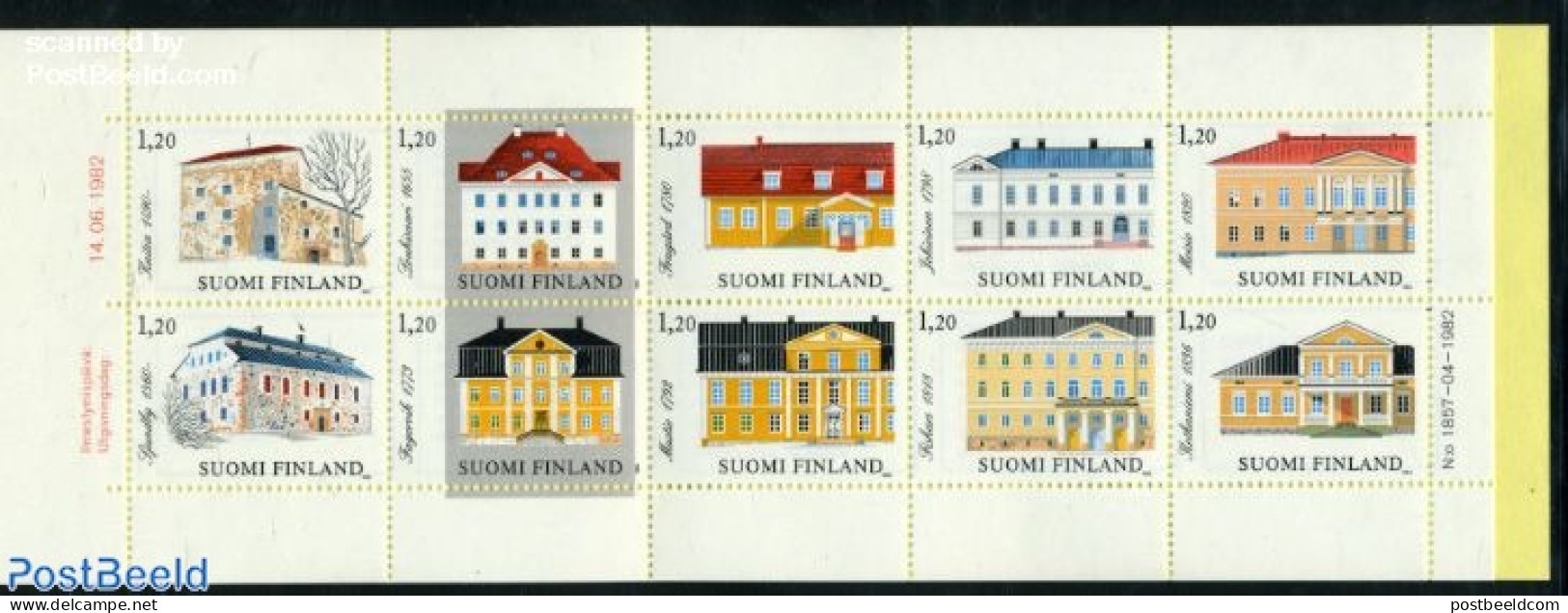 Finland 1982 Architecture 10v In Booklet, Mint NH, Stamp Booklets - Art - Architecture - Unused Stamps
