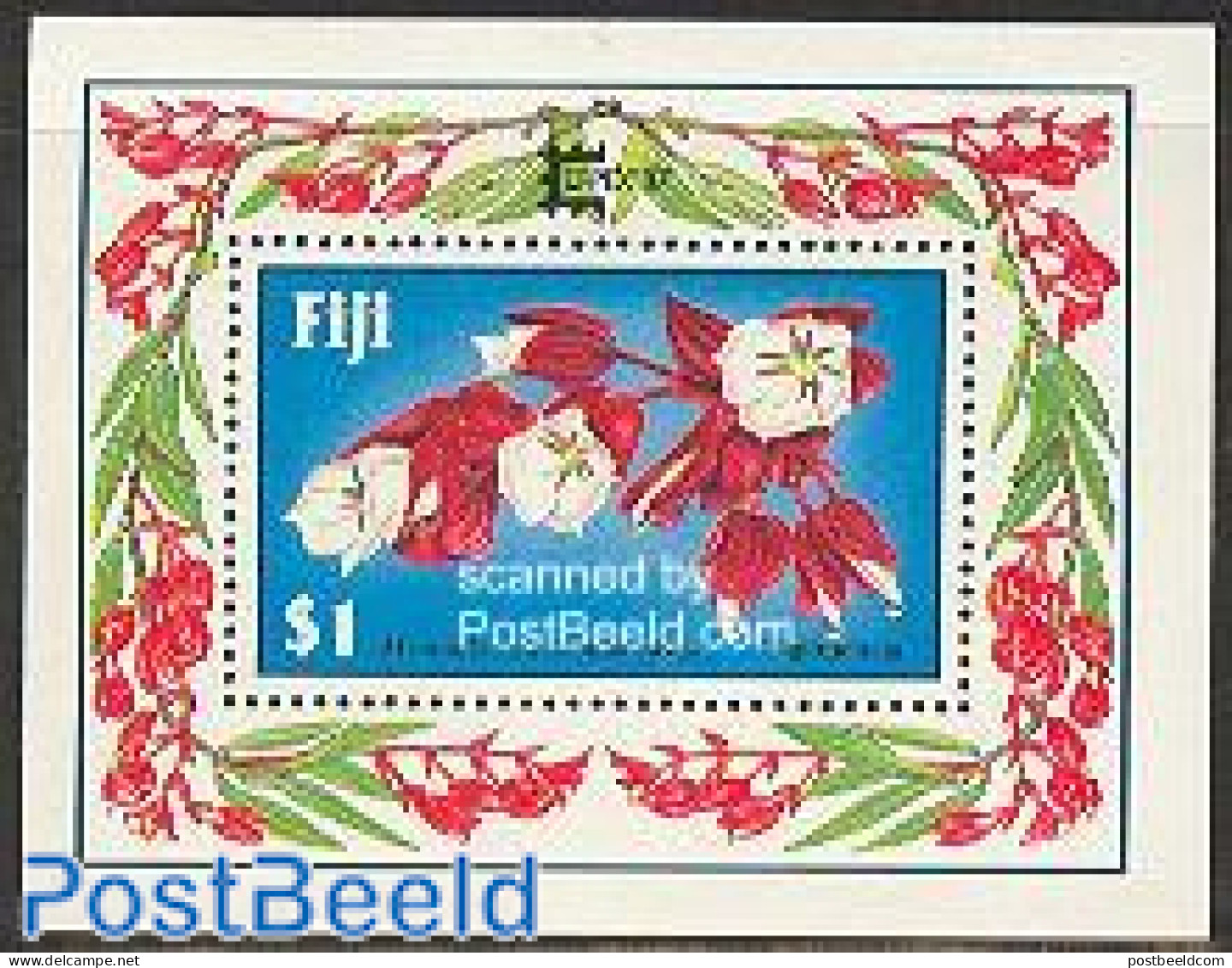 Fiji 1987 Capex S/s, Mint NH, Nature - Flowers & Plants - Philately - Other & Unclassified
