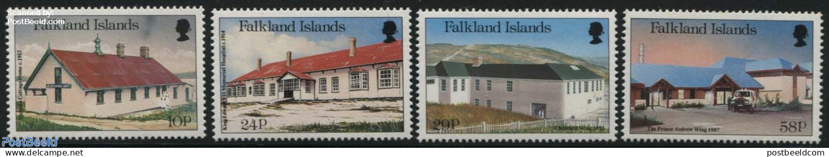 Falkland Islands 1987 Hospitals 4v, Mint NH, Health - Health - Other & Unclassified