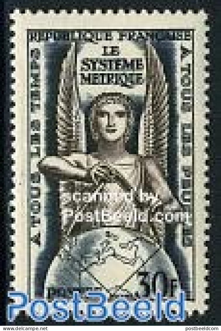 France 1954 Metric System Congress 1v, Mint NH, Science - Weights & Measures - Unused Stamps