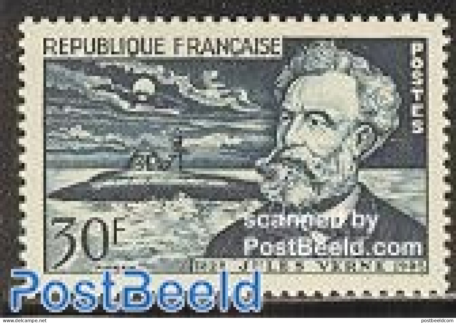 France 1955 Jules Verne 50th Death Anniv. 1v, Mint NH, Transport - Ships And Boats - Art - Authors - Jules Verne - Sci.. - Neufs