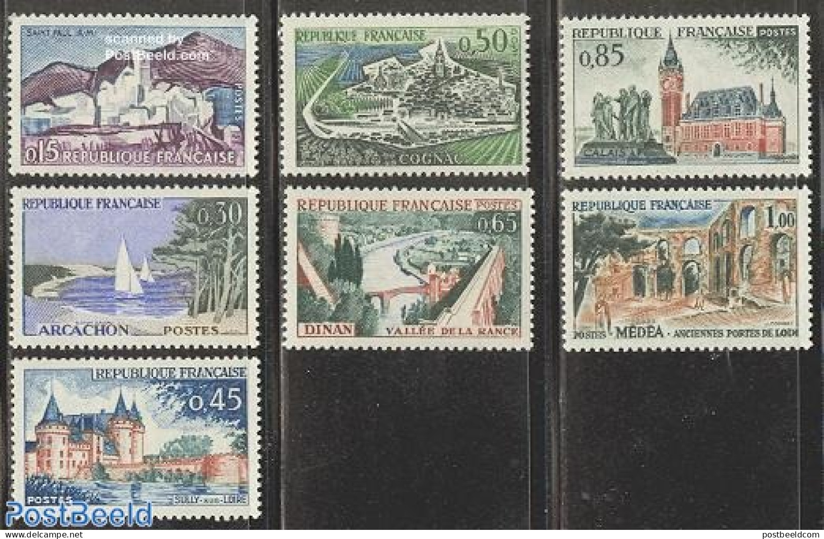 France 1961 Tourism 7v, Mint NH, Religion - Churches, Temples, Mosques, Synagogues - Art - Bridges And Tunnels - Castl.. - Ungebraucht
