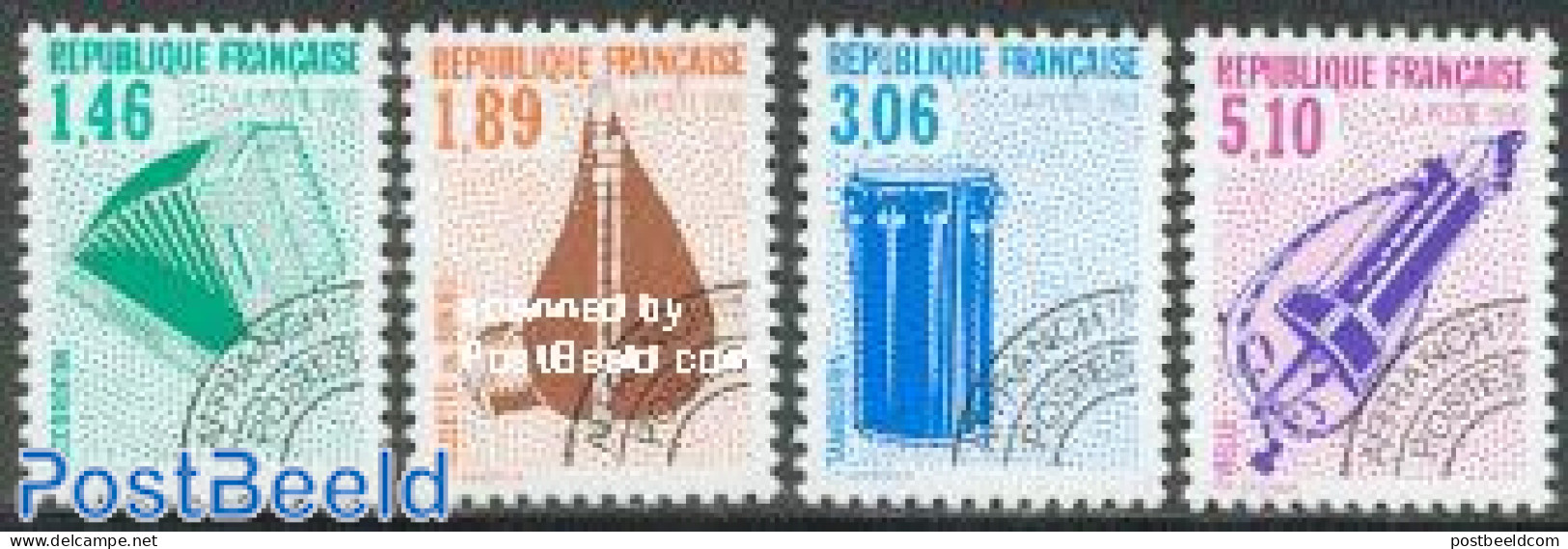 France 1990 Precancels, Music Instruments 4v, Mint NH, Performance Art - Music - Musical Instruments - Ongebruikt