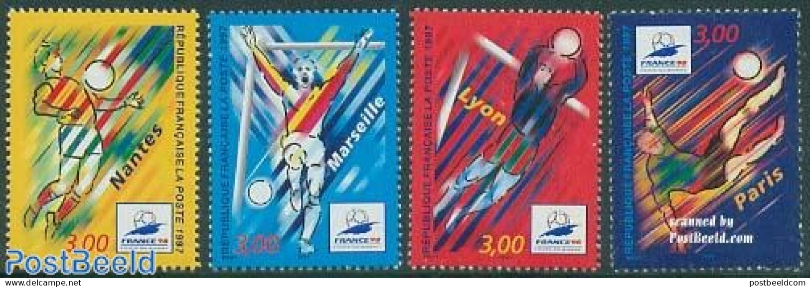 France 1997 World Cup Football 4v, Mint NH, Sport - Football - Unused Stamps