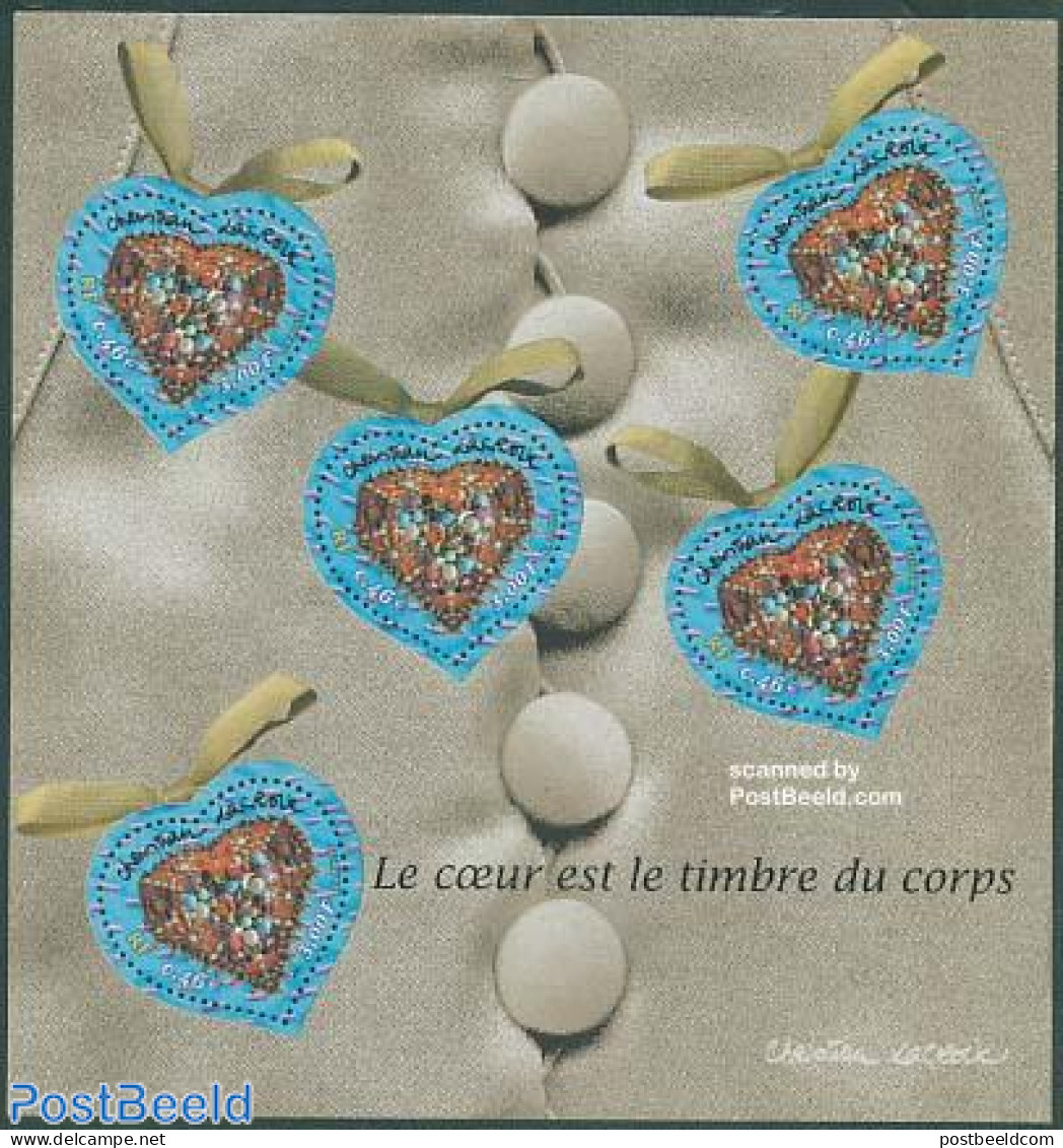 France 2001 Valentine, Christian La Croix S/s, Mint NH, Various - Greetings & Wishing Stamps - Art - Fashion - Nuovi