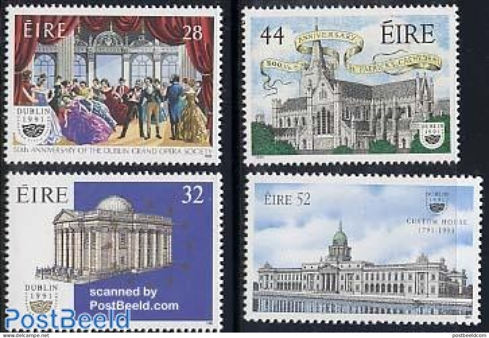 Ireland 1991 Dublin Cultural Capital Europe 4v, Mint NH, History - Performance Art - Religion - Europa Hang-on Issues .. - Neufs