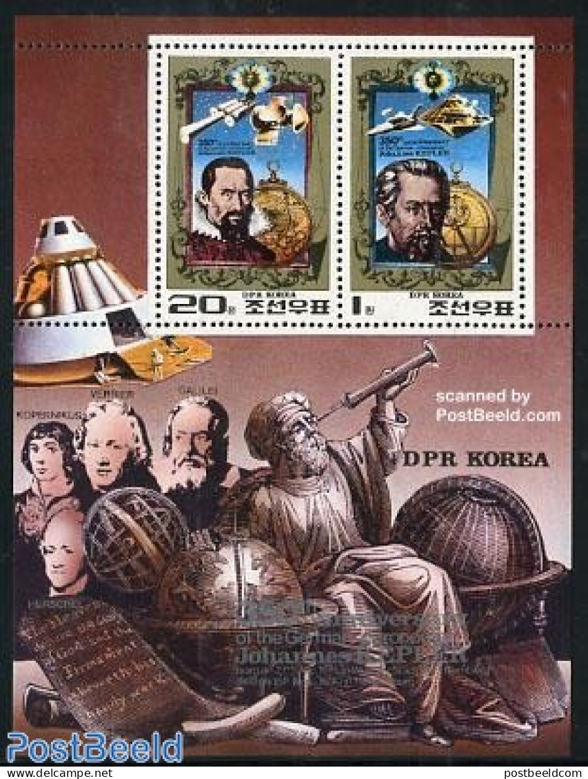 Korea, North 1980 J. Kepler 2v M/s, Mint NH, History - Science - Transport - Germans - Astronomy - Space Exploration - Astrologie