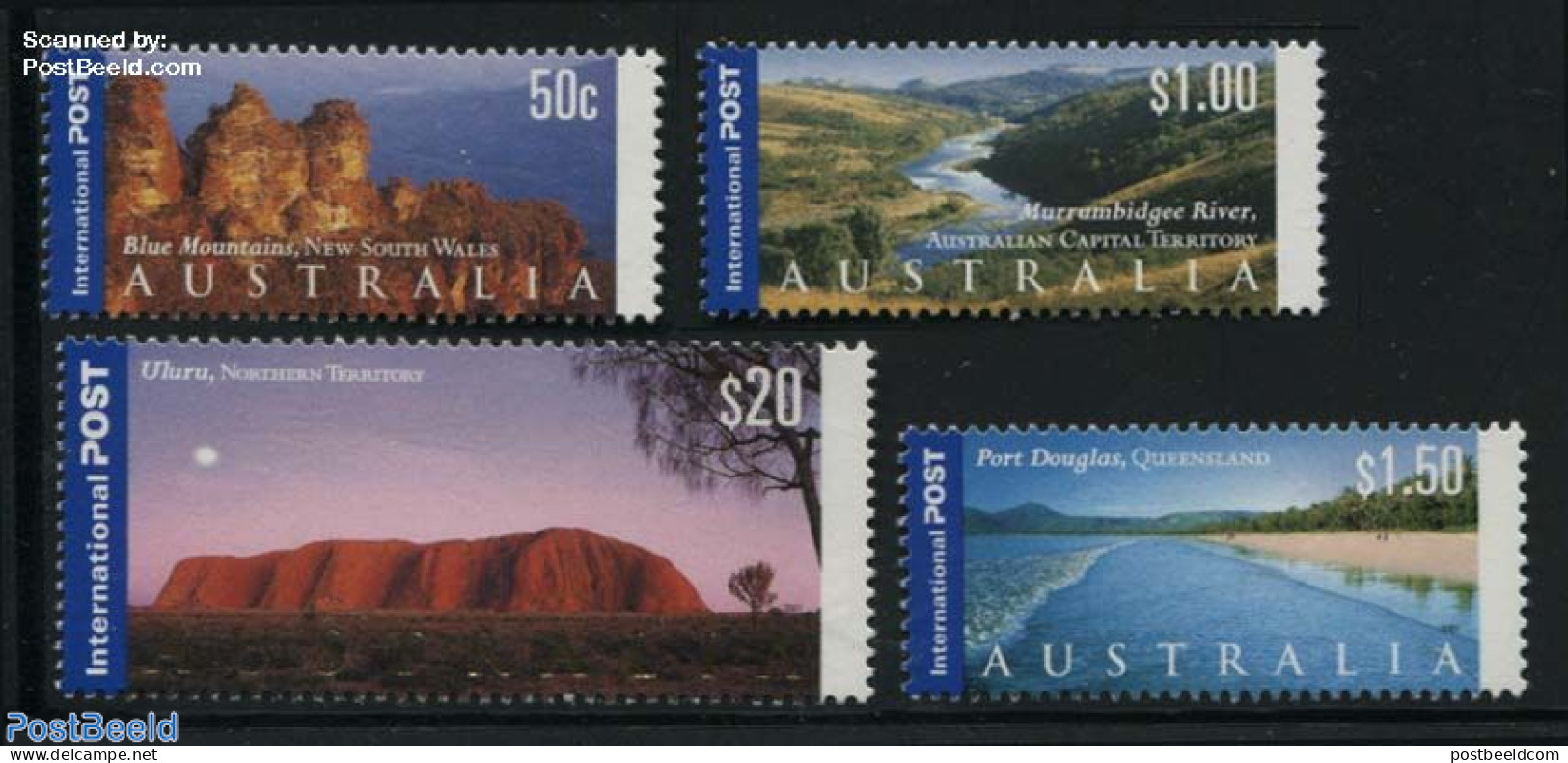 Australia 2001 Definitives, Views 4v, Mint NH, History - Nature - Geology - Water, Dams & Falls - Unused Stamps