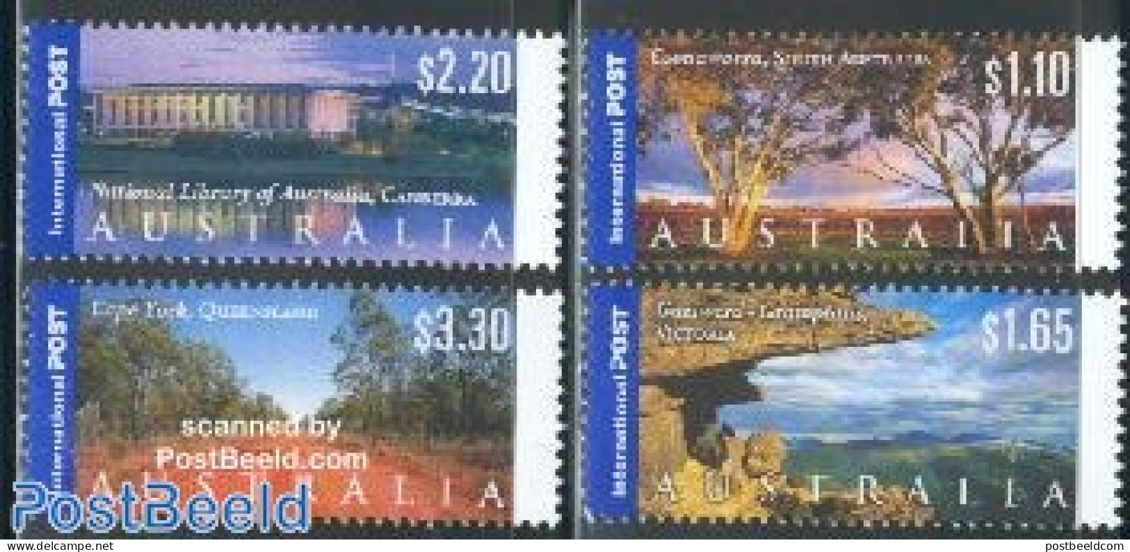 Australia 2002 Landscapes 4v, Mint NH, Nature - Trees & Forests - Art - Libraries - Neufs