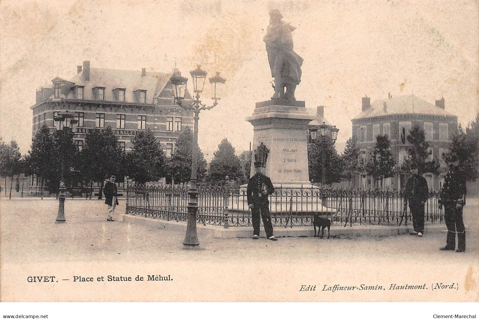 GIVET - Place Et Statue De Méhul - Très Bon état - Givet