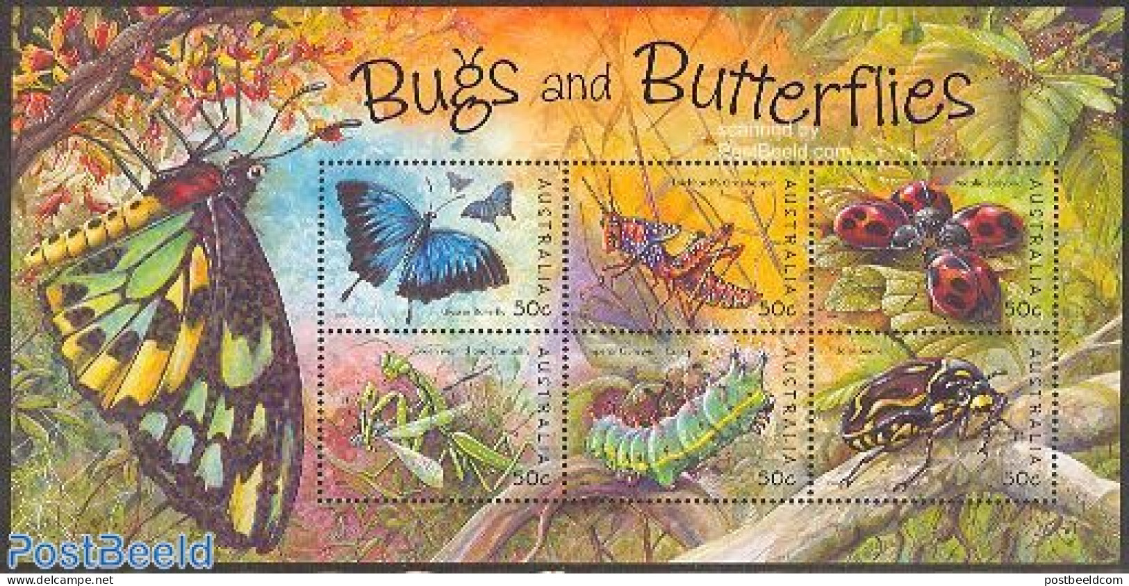 Australia 2003 Insects S/s, Mint NH, Nature - Butterflies - Insects - Ungebraucht