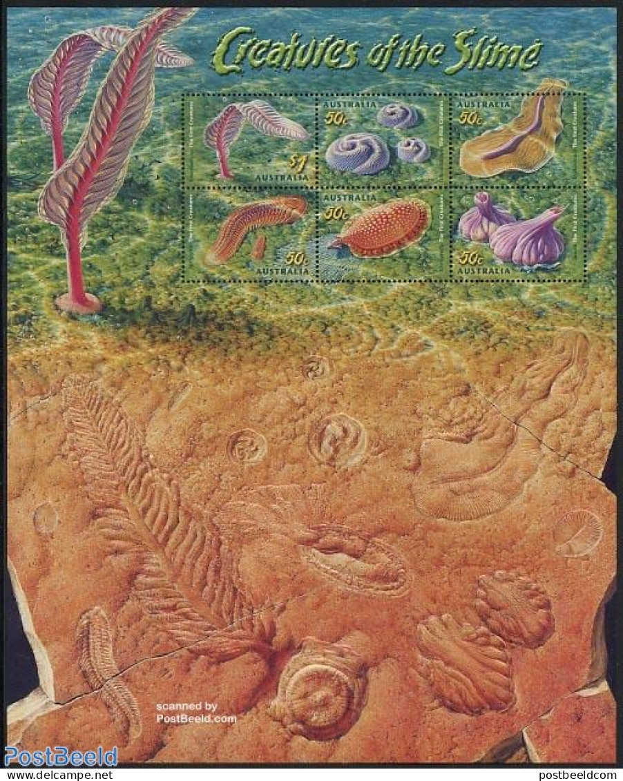 Australia 2005 Creatures Of The Slime 6v M/s, Mint NH, History - Nature - Geology - Animals (others & Mixed) - Prehist.. - Unused Stamps