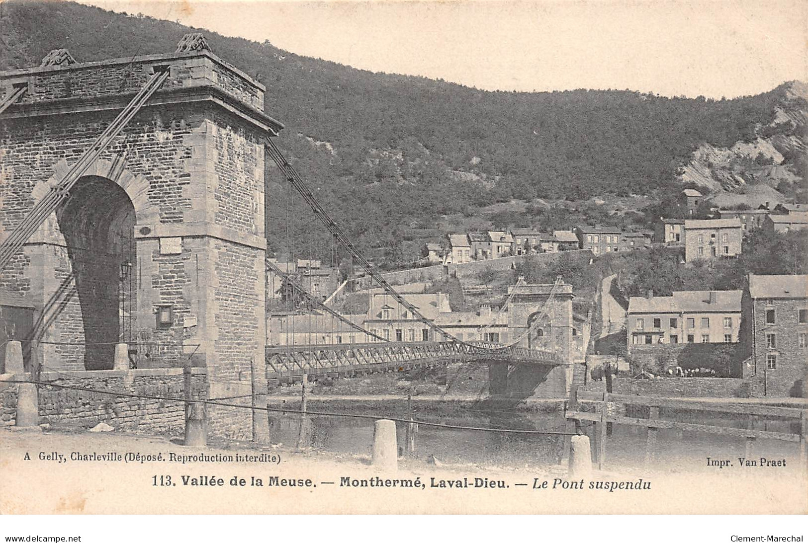 MONTHERME, LAVAL DIEU - Le Pont Suspendu - Très Bon état - Montherme