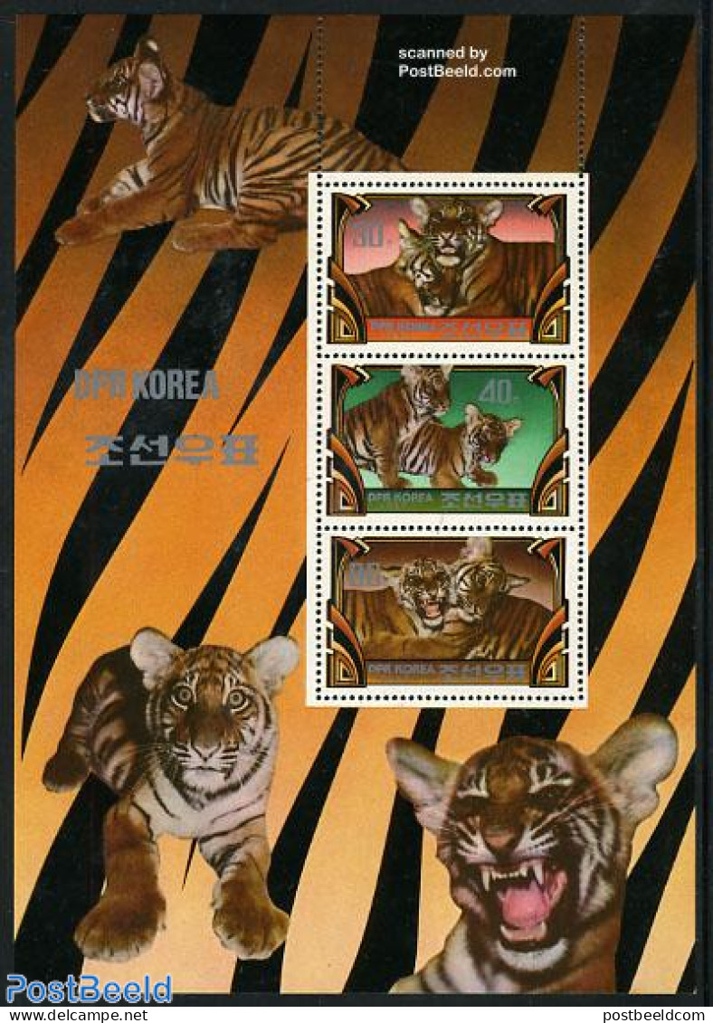 Korea, North 1982 Tigers 3v M/s, Mint NH, Nature - Animals (others & Mixed) - Cat Family - Corea Del Norte
