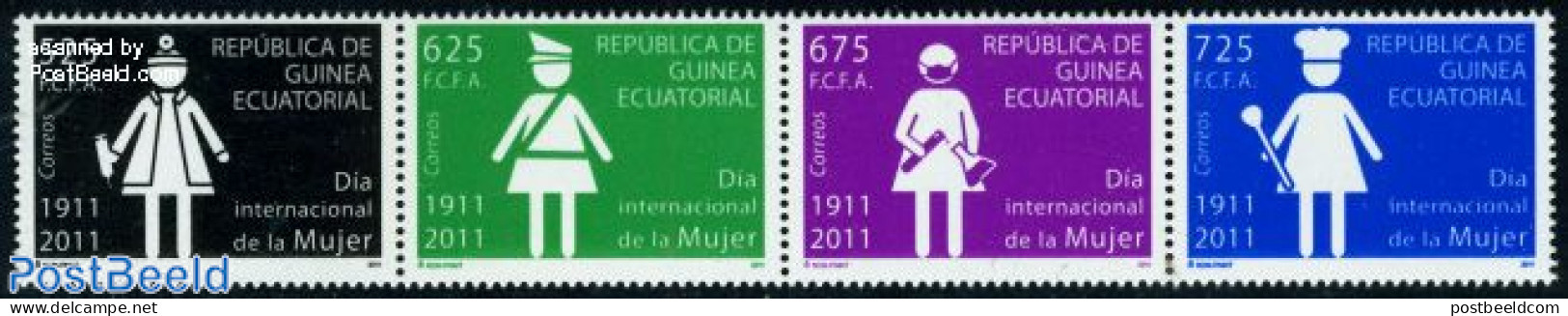 Equatorial Guinea 2011 World Woman Day 4v [:::], Mint NH, Health - History - Science - Various - Food & Drink - Health.. - Alimentación
