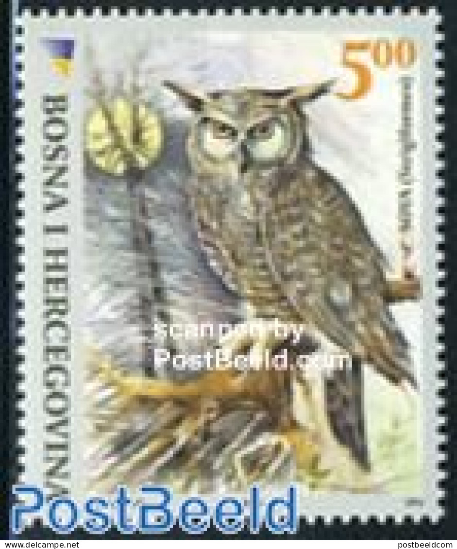 Bosnia Herzegovina 2008 Definitive, Owl 1v, Mint NH, Nature - Animals (others & Mixed) - Birds - Birds Of Prey - Owls - Andere & Zonder Classificatie