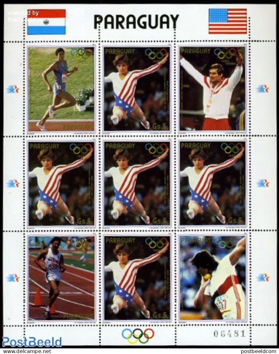 Paraguay 1985 Mary Lou Retton, Oltympic Games M/s, Mint NH, Sport - Gymnastics - Olympic Games - Gymnastics