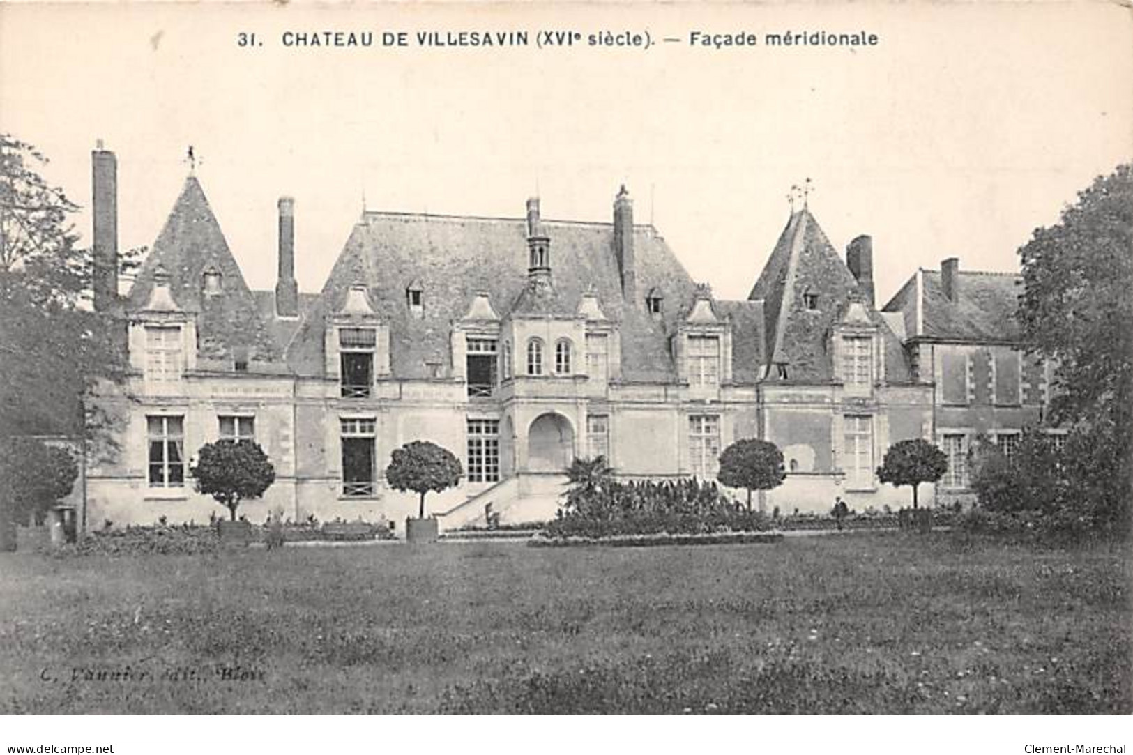 Chateau De VILLESAVIN - Façade Méridionale - Très Bon état - Andere & Zonder Classificatie
