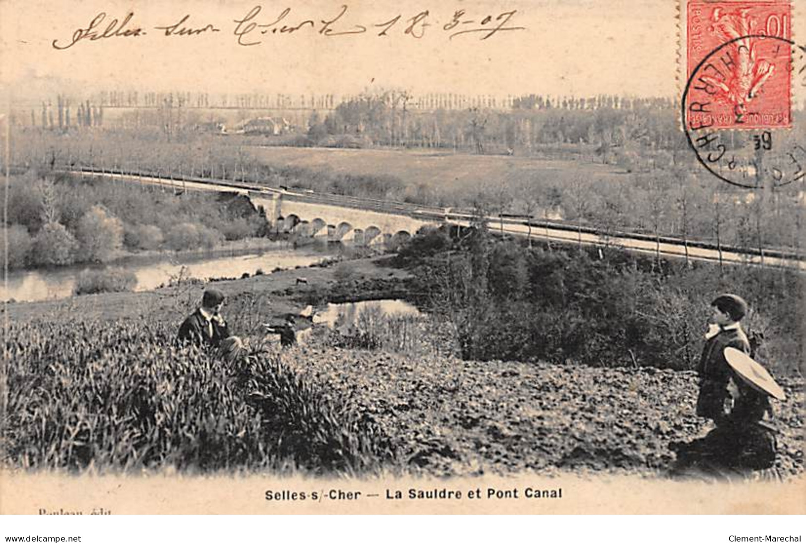 SELLES SUR CHER - Le Sauldre Et Pont Canal - Très Bon état - Selles Sur Cher