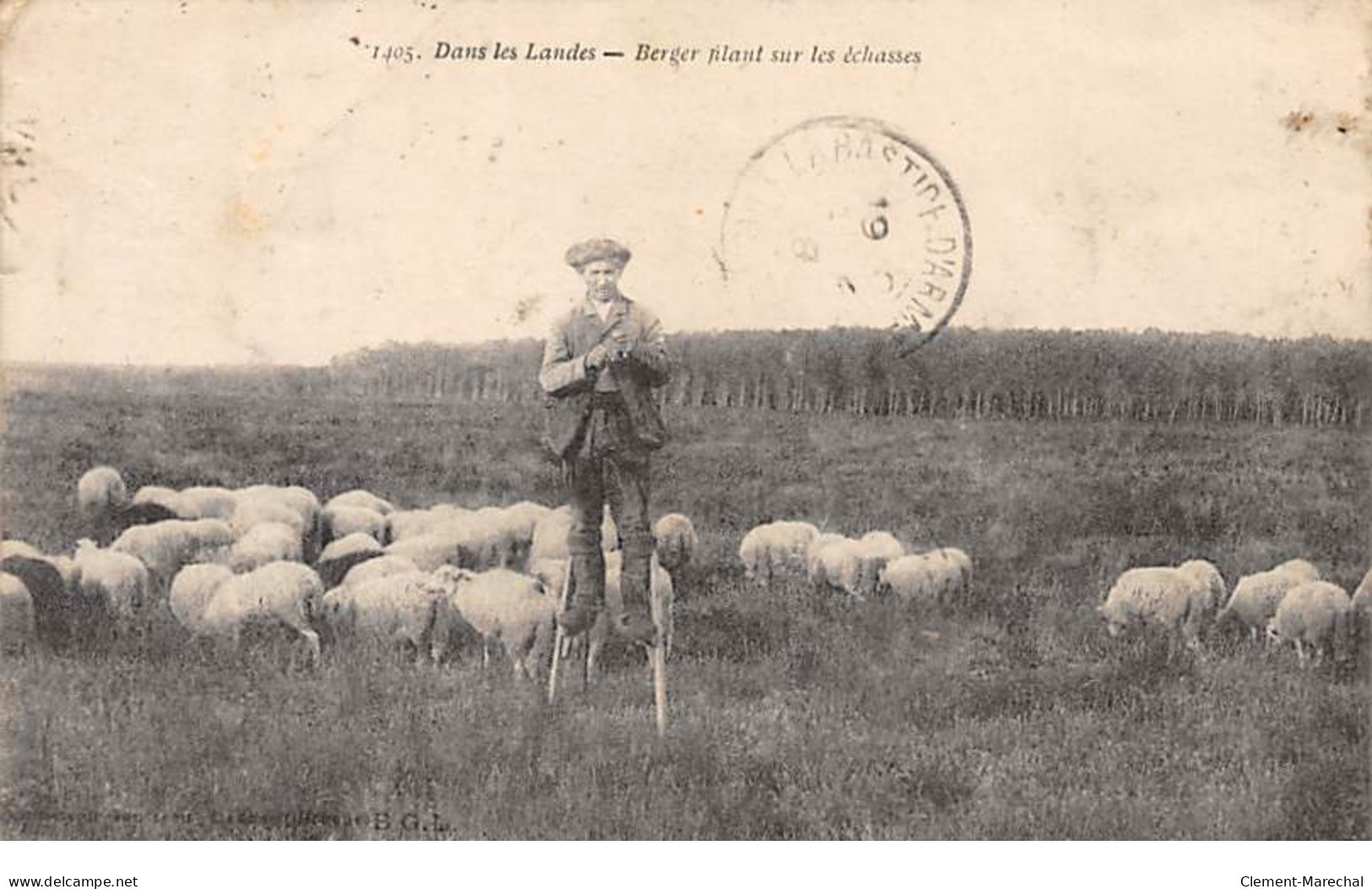 Dans Les Landes - Berger Filant Sur Les échasses - Très Bon état - Andere & Zonder Classificatie