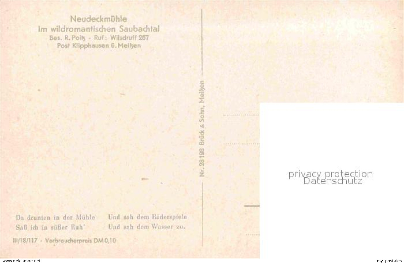 72637657 Klipphausen Saubachtal Neudeckmuehle Klipphausen - Autres & Non Classés