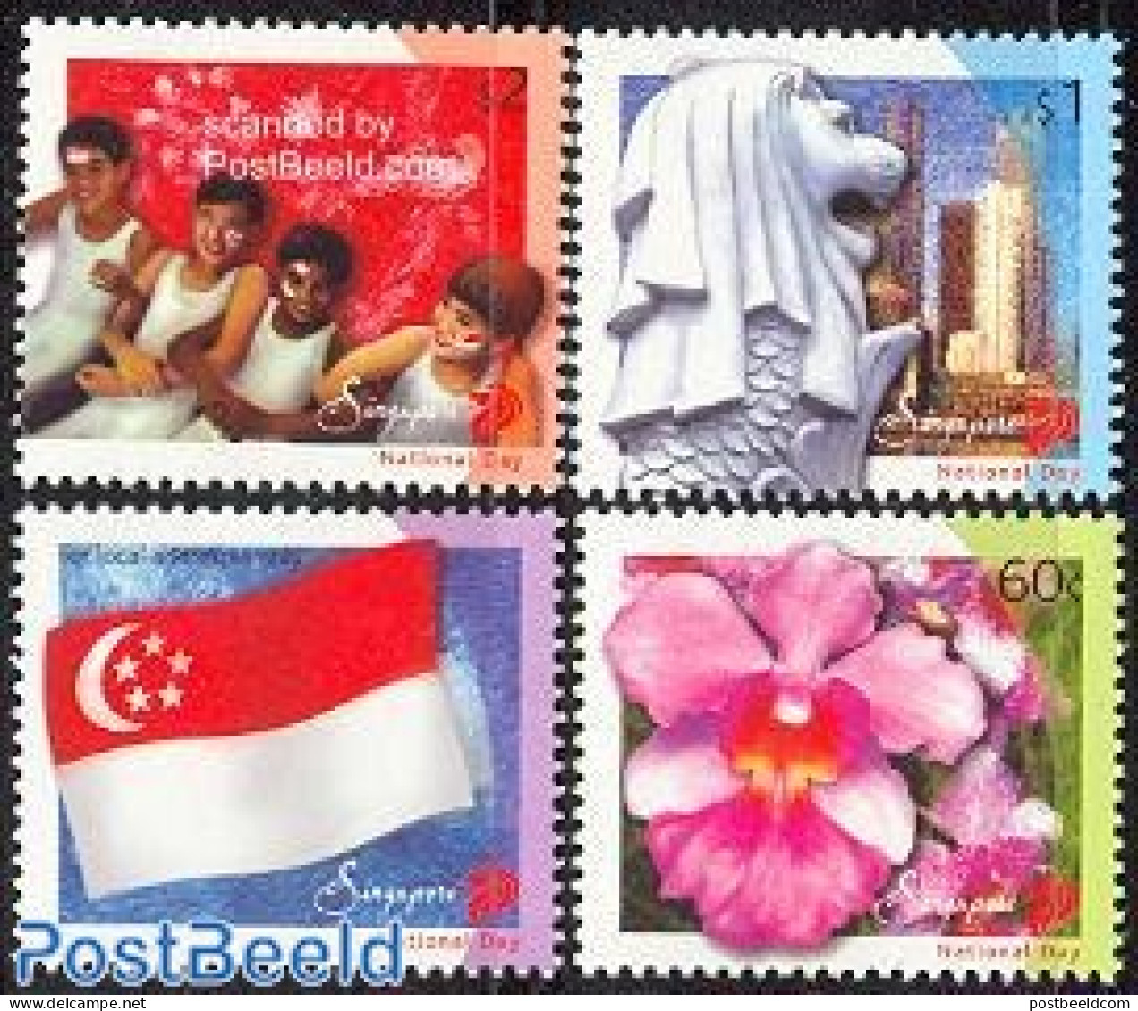 Singapore 2003 National Day 4v, Mint NH, History - Nature - Flags - Flowers & Plants - Andere & Zonder Classificatie