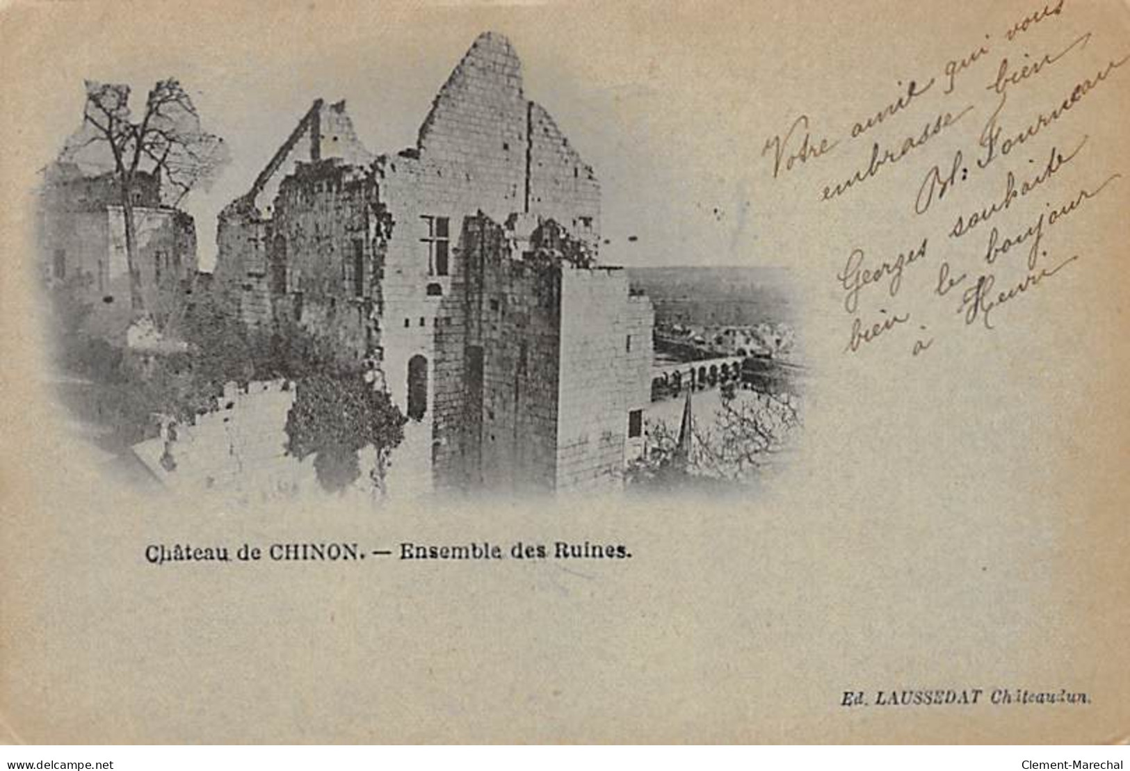 Château De CHINON - Ensemble Des Ruines - Très Bon état - Chinon