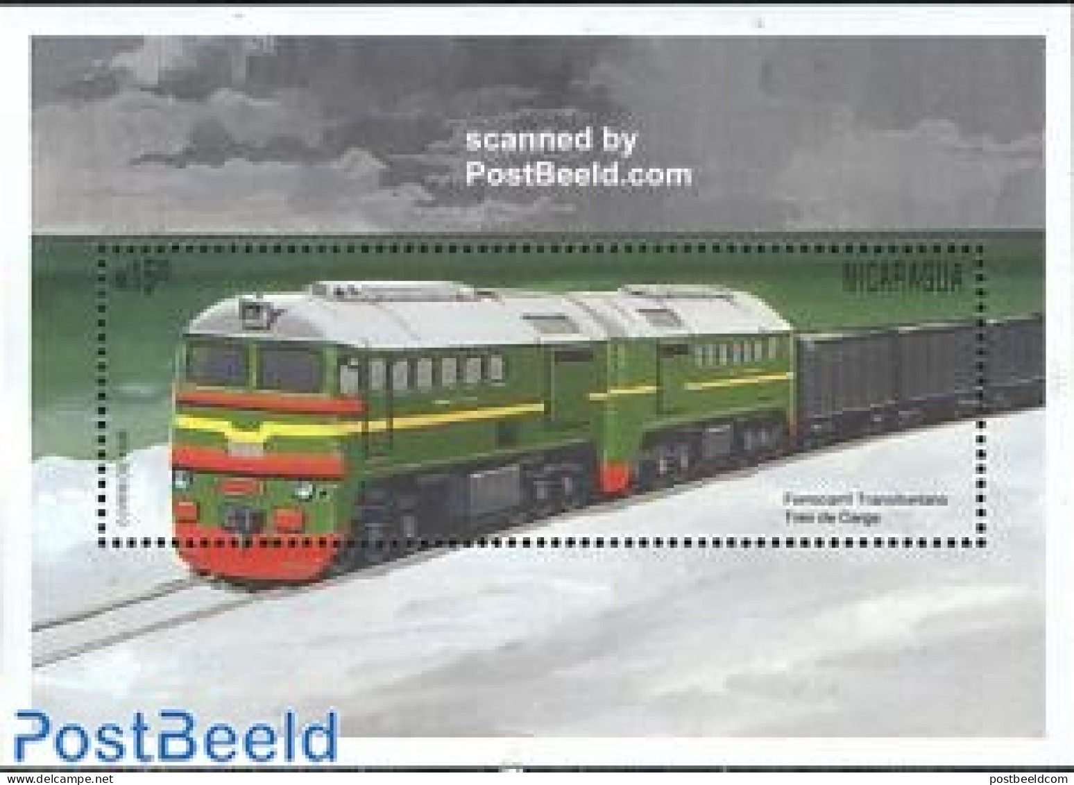 Nicaragua 1996 Trans Siberia Express S/s, Mint NH, Transport - Railways - Trains