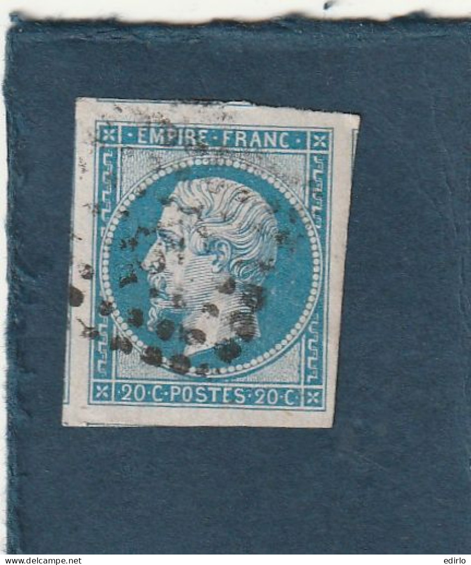 ///   FRANCE /// N° 14 Bleu 20cts  Bleu Avec 4 Filets - 1853-1860 Napoléon III