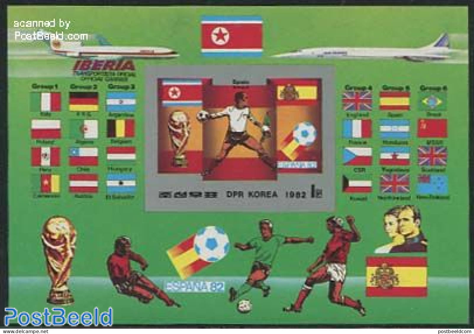 Korea, North 1982 World Cup Football S/s Imperforated, Mint NH, Sport - Football - Corée Du Nord