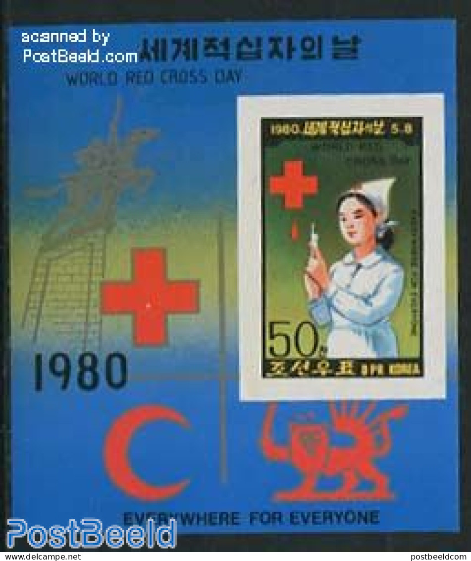 Korea, North 1980 Red Cross S/s Imperforated, Mint NH, Health - Red Cross - Red Cross