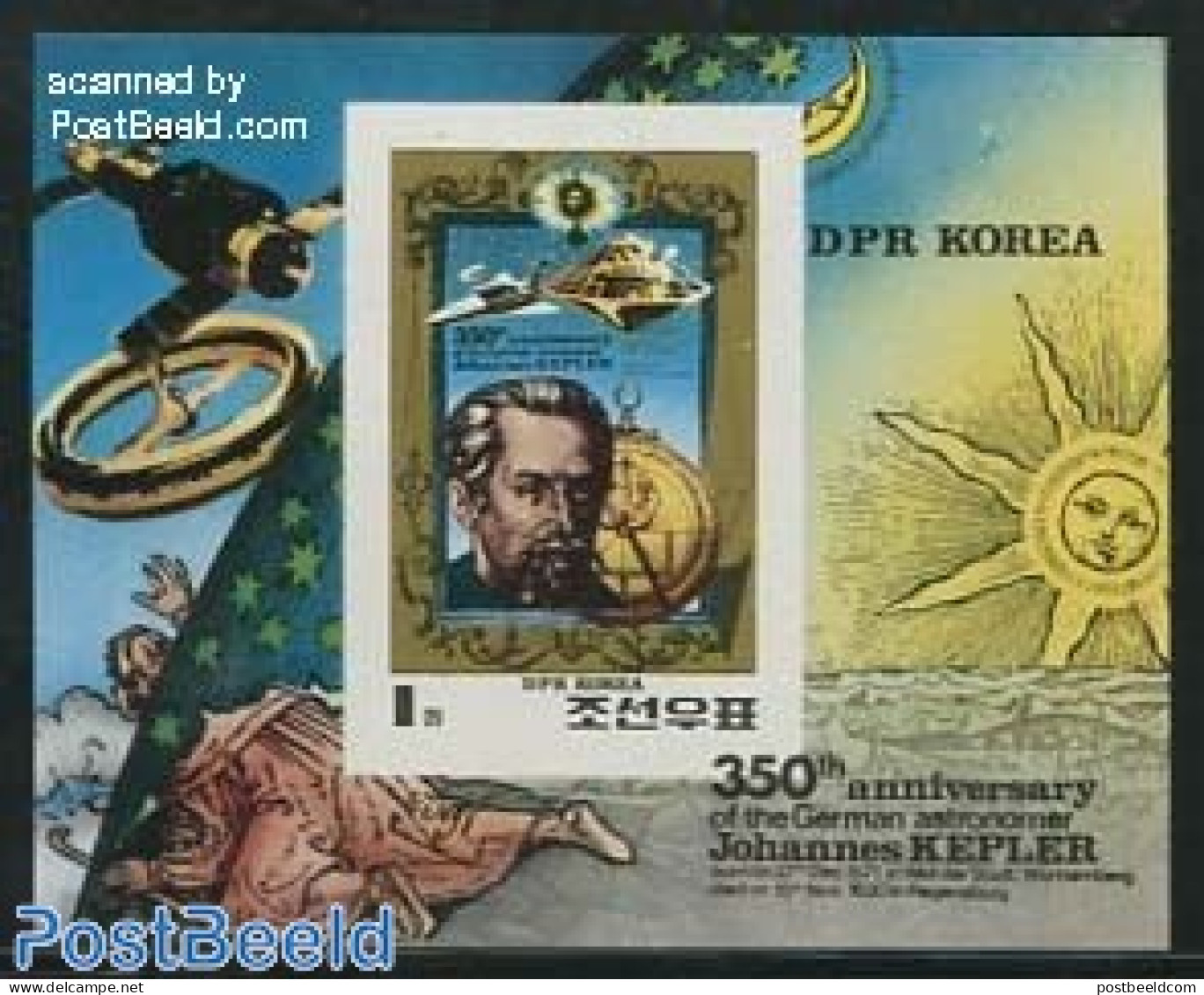 Korea, North 1980 J. Kepler S/s Imperforated, Mint NH, Science - Transport - Astronomy - Space Exploration - Astrologie