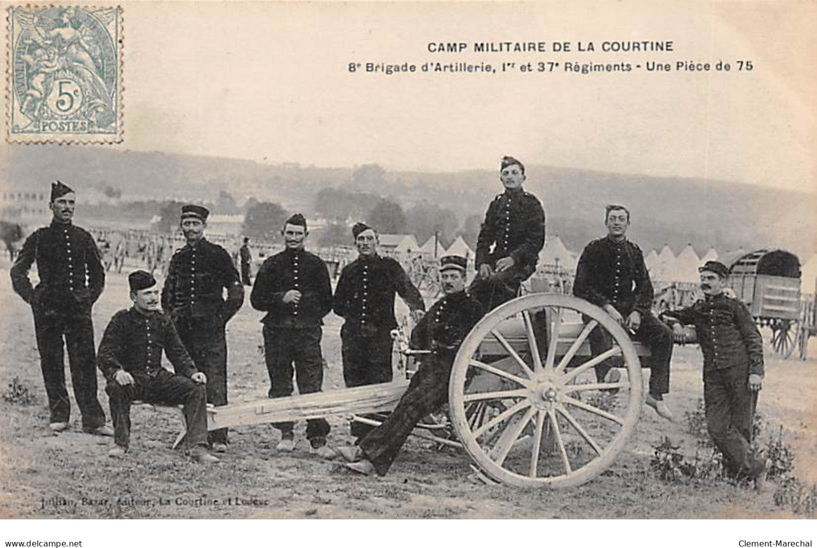 Camp Militaire De LA COURTINE - 8e Brigade D'Artillerie, 1e Et 37e Régiments - Une Pièce De 75 - Très Bon état - La Courtine
