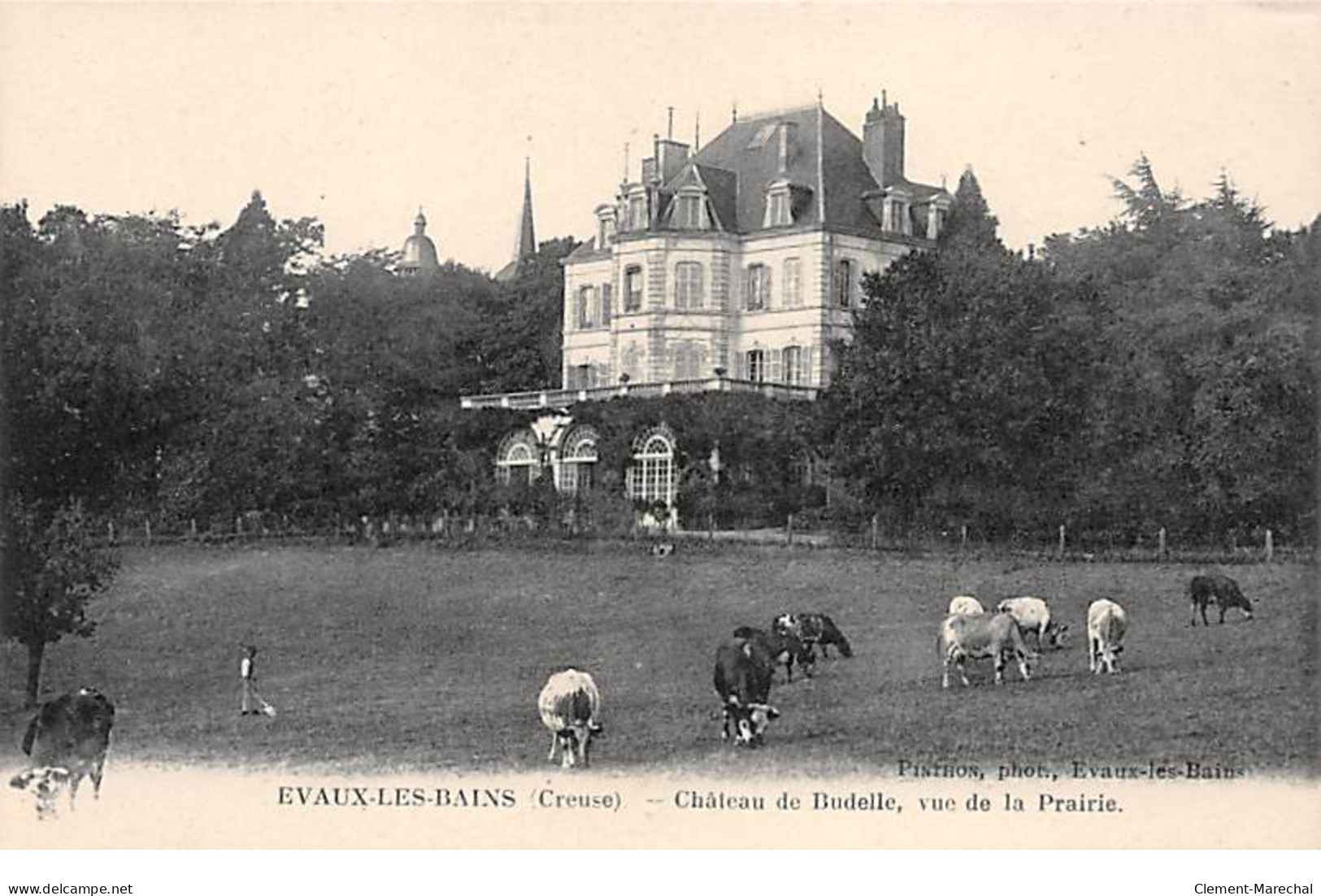 EVAUX LES BAINS - Château De Budelle , Vue De La Prairie - Très Bon état - Evaux Les Bains
