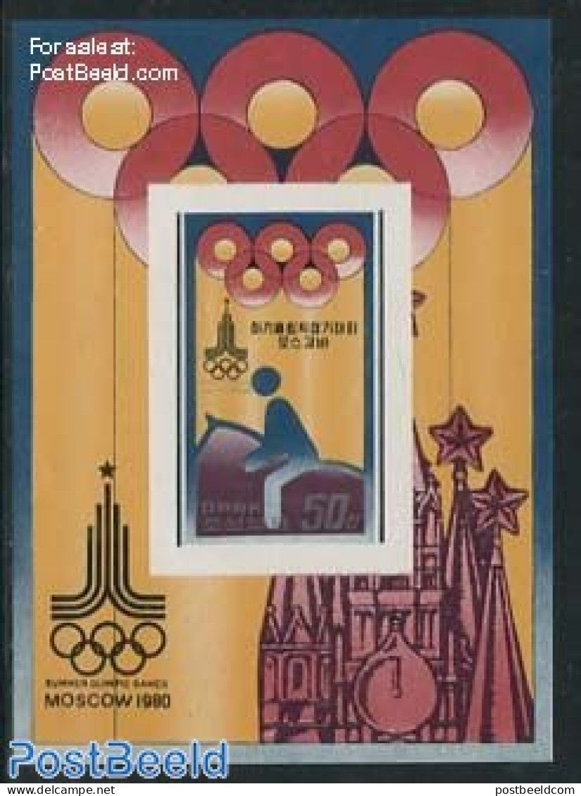Korea, North 1979 Olympic Games S/s, Imperforated, Mint NH, Nature - Sport - Horses - Olympic Games - Corée Du Nord