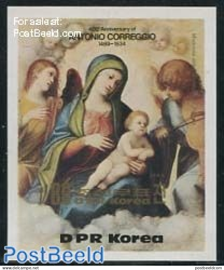 Korea, North 1983 Correggio Painting S/s, Imperforated, Mint NH, Paintings - Corée Du Nord