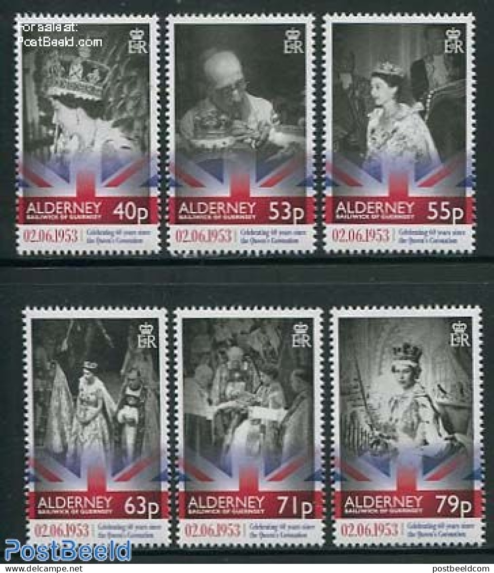 Alderney 2013 Diamond Coronation 6v, Mint NH, History - Kings & Queens (Royalty) - Royalties, Royals