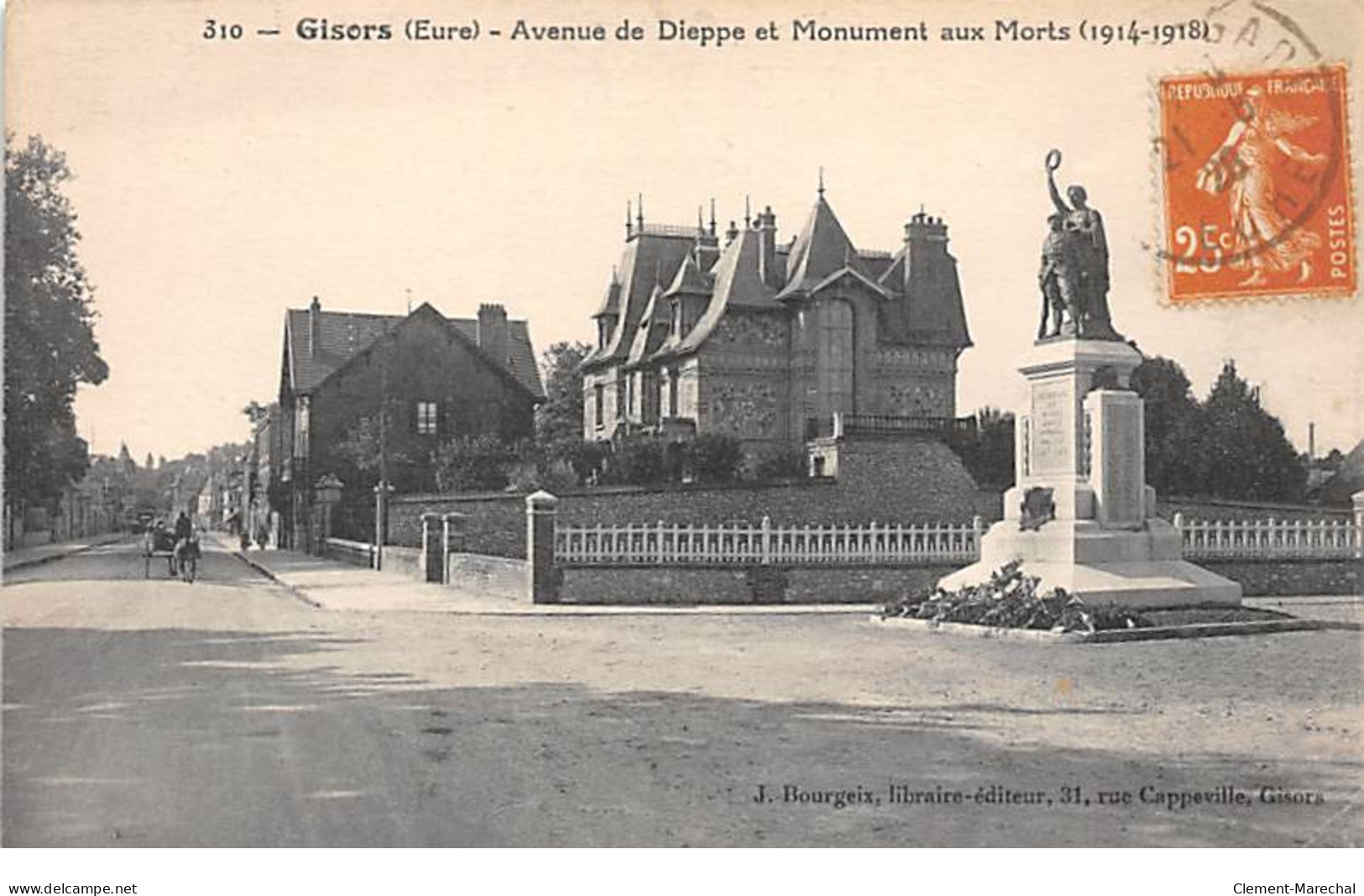 GISORS - Avenue De Dieppe Et Monument Aux Morts - Très Bon état - Gisors