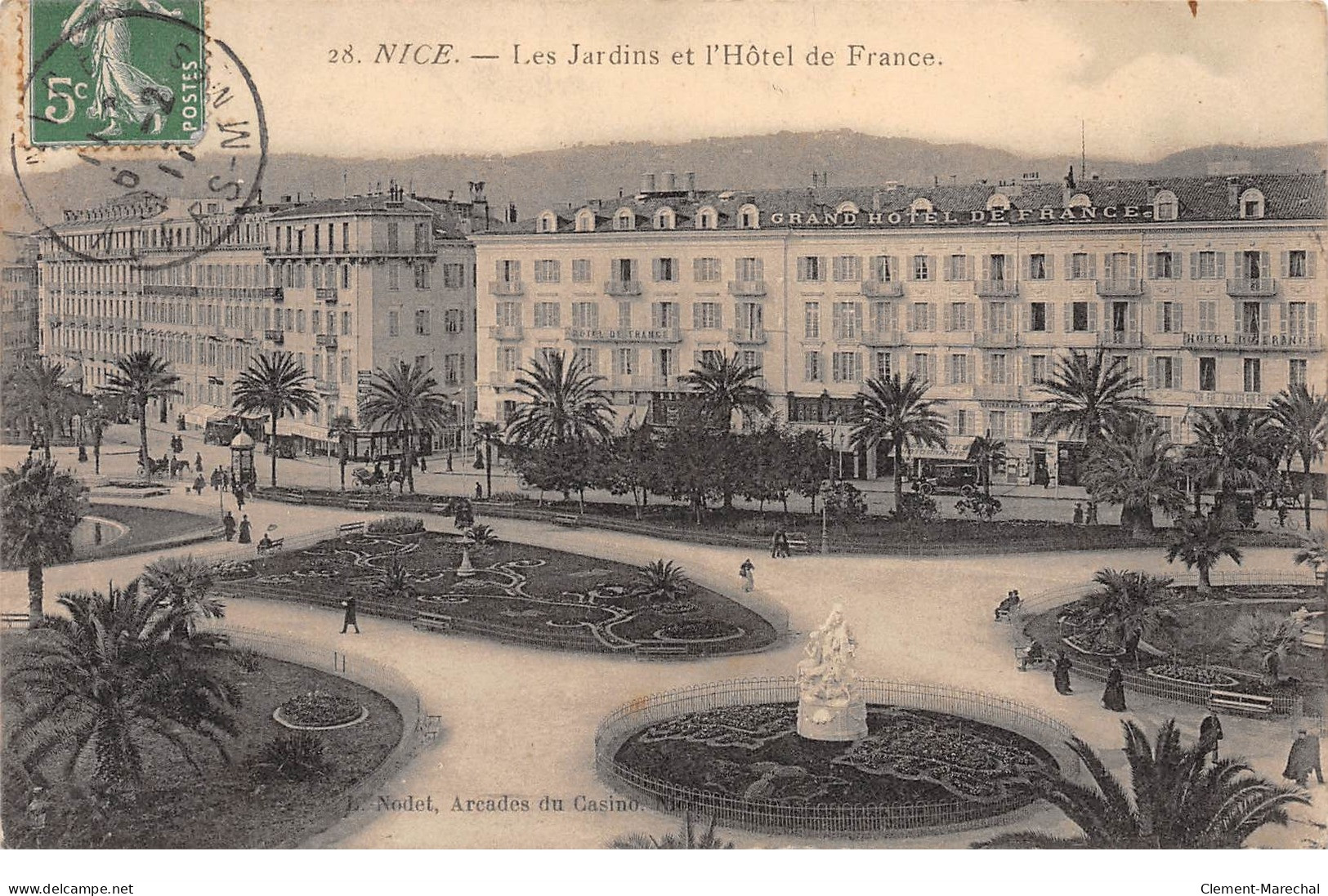 NICE - Les Jardins Et L'Hôtel De France - Très Bon état - Cafés, Hôtels, Restaurants