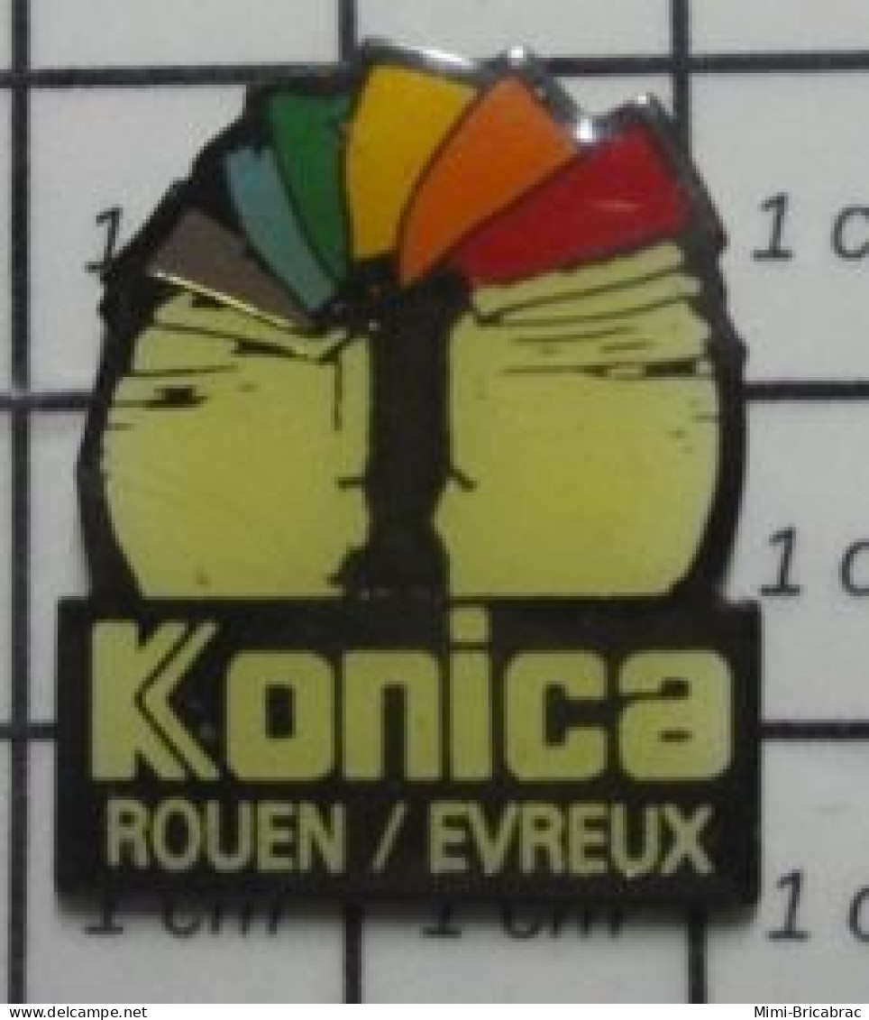 711E Pin's Pins / Rare Et Beau : KONICA NUANCIER DE COULEURS ROUEN EVREUX IMPRMANTE ? - Marcas Registradas