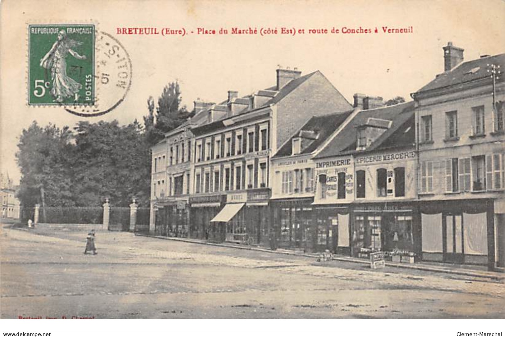 BRETEUIL - Place Du Marché Et Route De Conches à Verneuil - Très Bon état - Breteuil