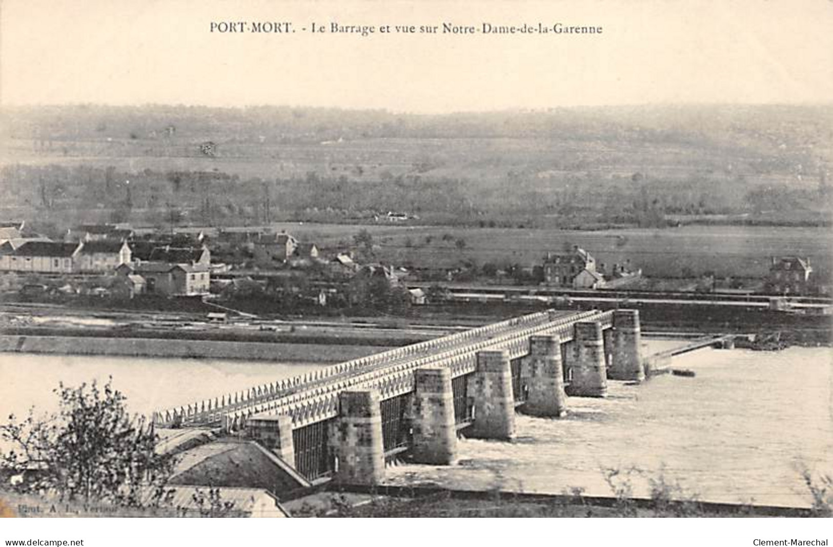 PONT MORT - Le Barrage Et Vue Sur Notre Dame De La Garenne - Très Bon état - Autres & Non Classés