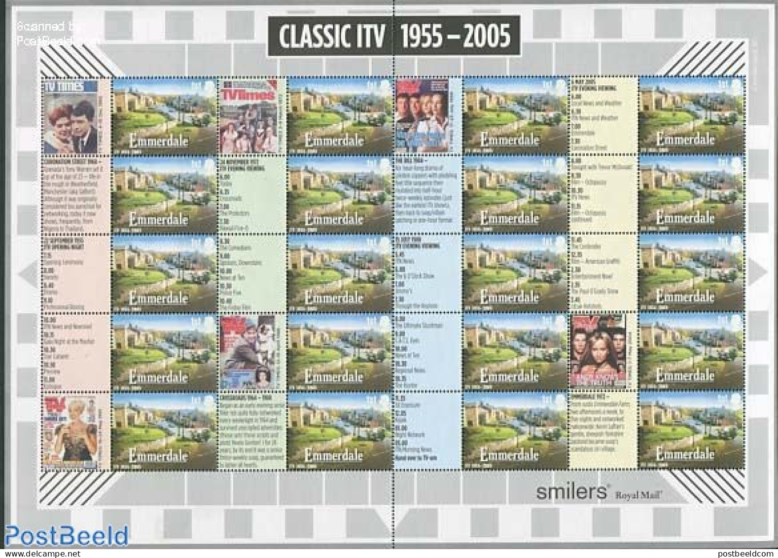 Great Britain 2005 Classic ITV, Label Sheet, Mint NH - Ungebraucht