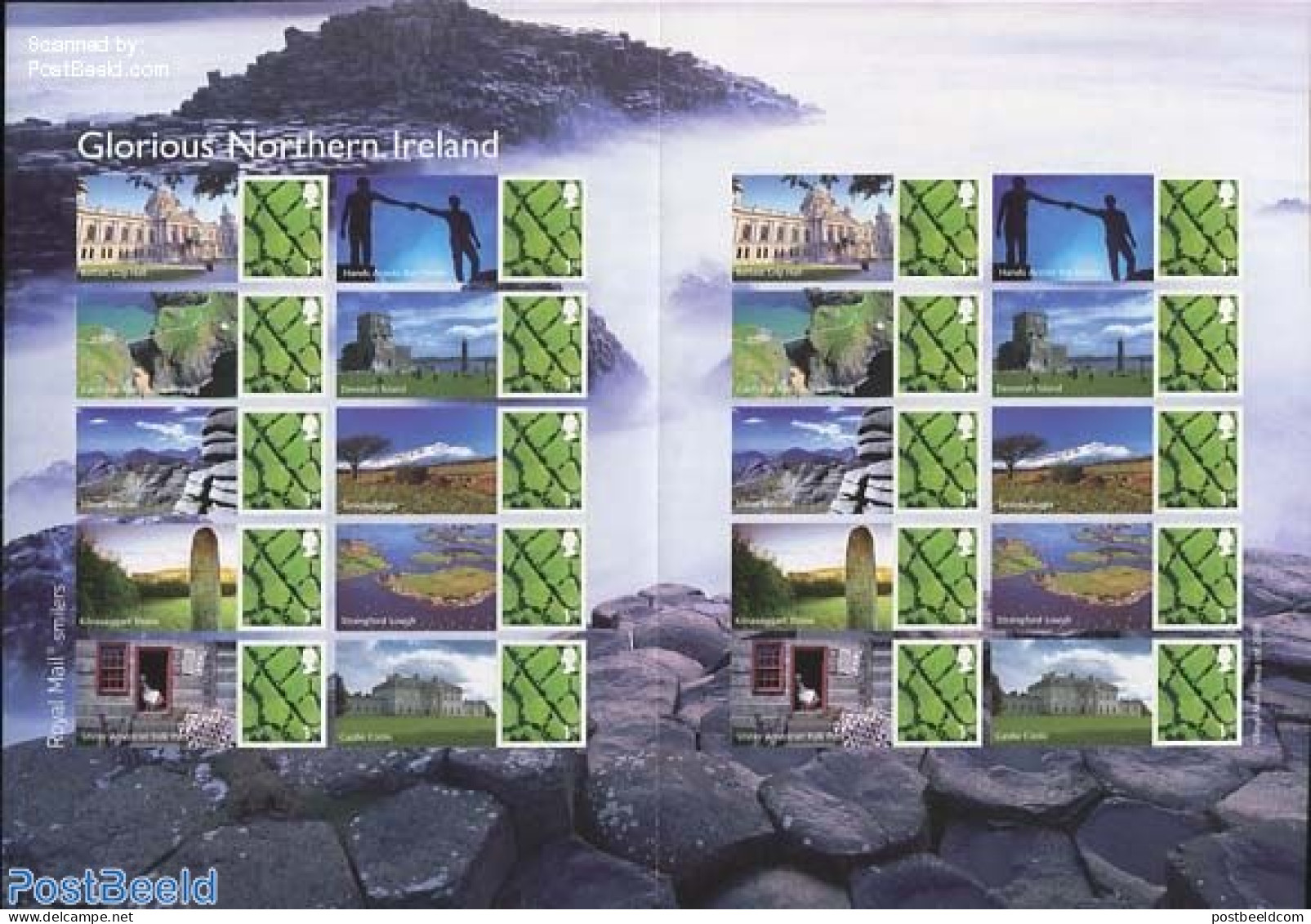 Great Britain 2008 Glorious Northern Ireland, Label Sheet, Mint NH - Ongebruikt