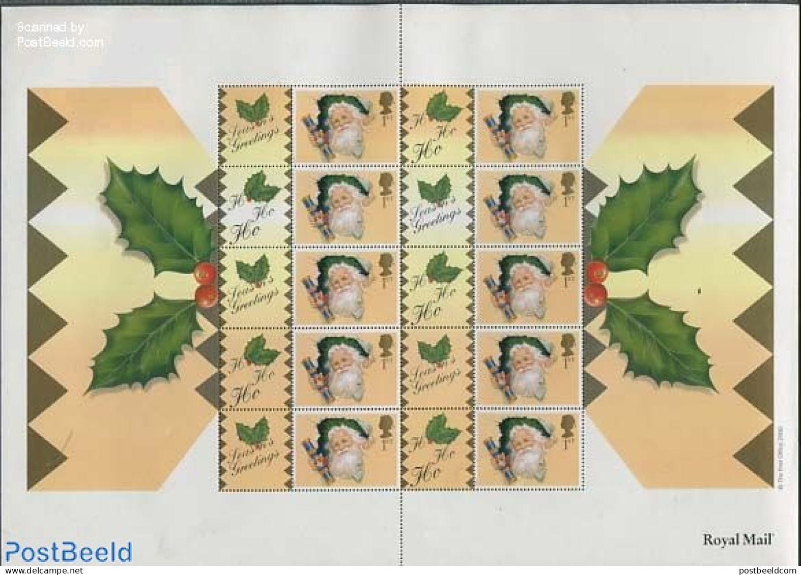 Great Britain 2000 Christmas, Label Sheet, Mint NH, Religion - Christmas - Other & Unclassified